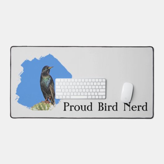 Bird Nerd Joli Black Starling Cactus Birdwatcher (Clavier et souris)