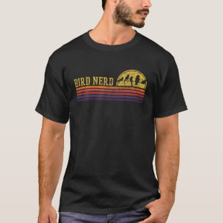 Bird Nerd Retro  Distress Bird Watcher T-shirt