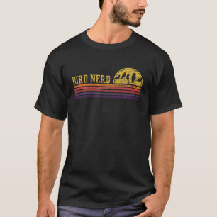 Bird Nerd Retro Distress Bird Watcher T-shirt