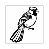 Bird Nerd Rode Kardinaal Kunstwerk Rubberstempel (Afrduk)