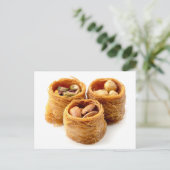 Bird nest baklava briefkaart (Staand voorkant)
