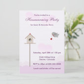 Bird Nest Housewarming Party Uitnodigingen (Staand voorkant)