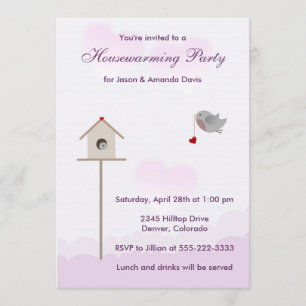 Bird Nest Housewarming Party Uitnodigingen