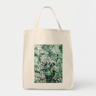 BIRD NEST ONDER DE SPEENDE STROMEN White Green Tote Bag