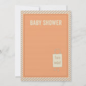 Bird Nest Oranje Baby shower Uitnodiging (Achterkant)