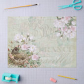 Bird Nest Roos French Script Decoupage Big Tissuepapier (Craft)
