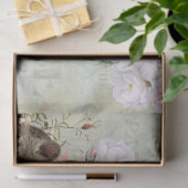 Bird Nest Roos French Script Decoupage Big Tissuepapier (Geschenk)