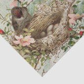 Bird Nest Roos French Script Decoupage Big Tissuepapier (Detail)