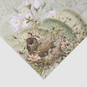 Bird Nest Roos French Script Decoupage Tissuepapier (Detail)