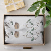 Bird Nest White Flowering Dogwood  Pattern Tissuepapier (Geschenk)