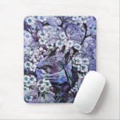 BIRD NEST, wit blauw Muismat (Met muis)