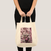 BIRD NEST, witte violet roze Tote Bag (Voorkant (product))