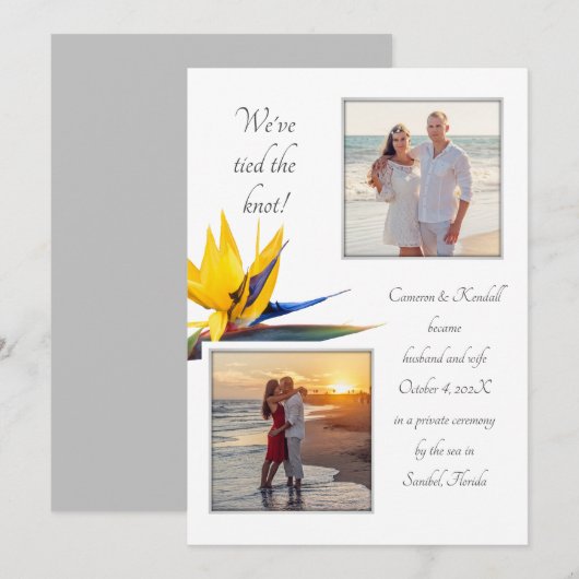 Bird-of-paradise 2 Foto's Kaart (Voorkant / Achterkant)