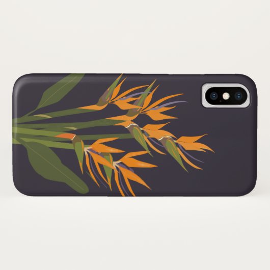 Bird of Paradise Apple iPhone x Coque (Dos (Horizontal))
