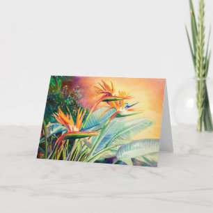 Bird of Paradise Blank Note Kaart