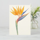 Bird of Paradise Botanisch Briefkaart (Staand voorkant)