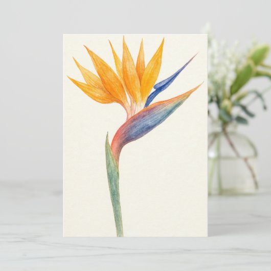 Bird of Paradise Botanisch Briefkaart (Staand voorkant)
