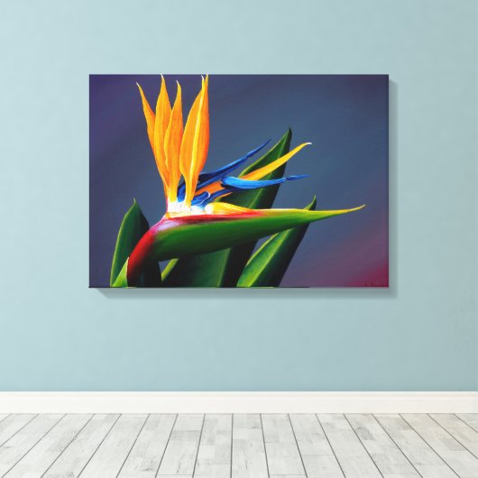 Bird of Paradise Canvas Print (Insitu (Houten vloer))