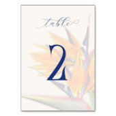Bird of Paradise Double face Table Numéro Cartes (Dos)