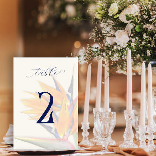Bird of Paradise Double face Table Numéro Cartes