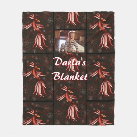 Bird of Paradise Fleece Deken (Voorkant)