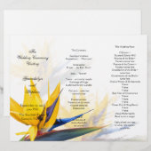 Bird of Paradise Floral Wedding Programme Modèle (Devant / Derrière)