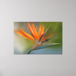 Bird of Paradise Flower Origineel schilderij Canvas Afdruk
