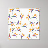 Bird of paradise flower pattern canvas afdruk (Voorkant)