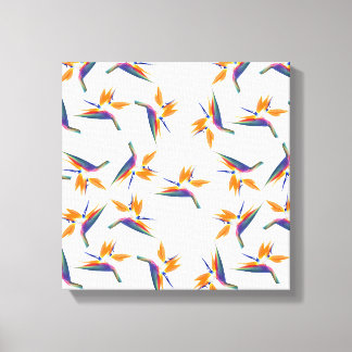 Bird of paradise flower pattern canvas afdruk