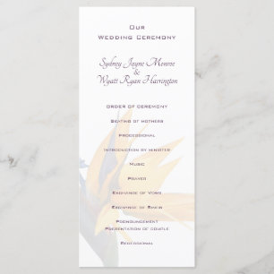 Bird of paradise Flower Wedding Programme Tall Programma