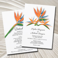 Bird of Paradise Mariage All In One Invitations