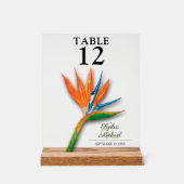 Bird of Paradise Mariage Numéro de tableau (Recto)