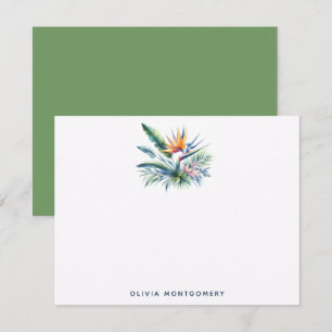 Bird of Paradise Plant Tropical Personal Notitiekaartje