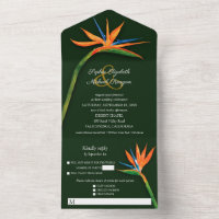 Bird of Paradise Watercolor Trouwdag