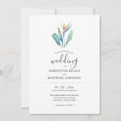 Bird of Paradise Wedding Invitations Cartes (Devant)