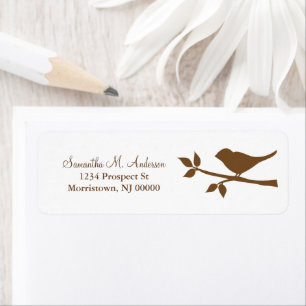 Bird on a Branch Retouradres Labels