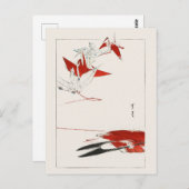 Bird origami - Traditioneel Japans Briefkaart (Voorkant / Achterkant)