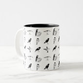 bird pattern mug tweekleurige koffiemok (Voorkant links)