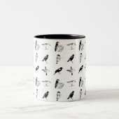 bird pattern mug tweekleurige koffiemok (Center)