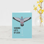 Bird Poo Succes Wenskaart Kaart (Gele Bloem)