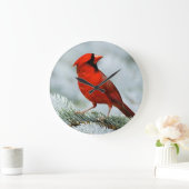 Bird red_iphone grote klok (Huis)