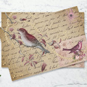 Bird Red Pink ontkoppeling  Ephemera Tissuepapier