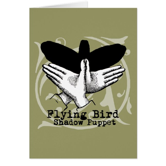 Bird Shadow Puppet Hand Vintage (Voorkant)