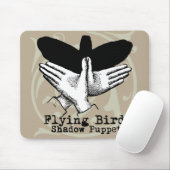 Bird Shadow Puppet Hand Vintage Muismat (Met muis)