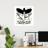 Bird Shadow Puppet Hand Vintage Poster (Thuiskantoor)