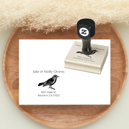 Bird Silhouette Personalized Rubberstempel