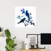 Bird Silhouette Poster (Thuiskantoor)