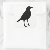 Bird Silhouette Vierkante Sticker (Tas)