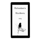 Bird Silhouette Vin Étiquette (Devant)