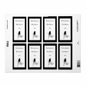 Bird Silhouette Vin Étiquette (Feuille entière)